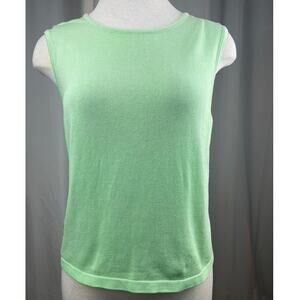 VTG 90s LILLY PULITZER Spring‎ Green Sleeveless Sweater Womens (L) Cotton Easter